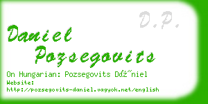 daniel pozsegovits business card